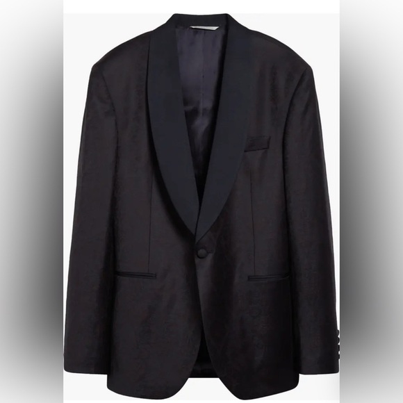 Jack Victor Ethan Paisley Shawl Collar Stretch Cotton Dinner Jacket - Picture 1 of 5